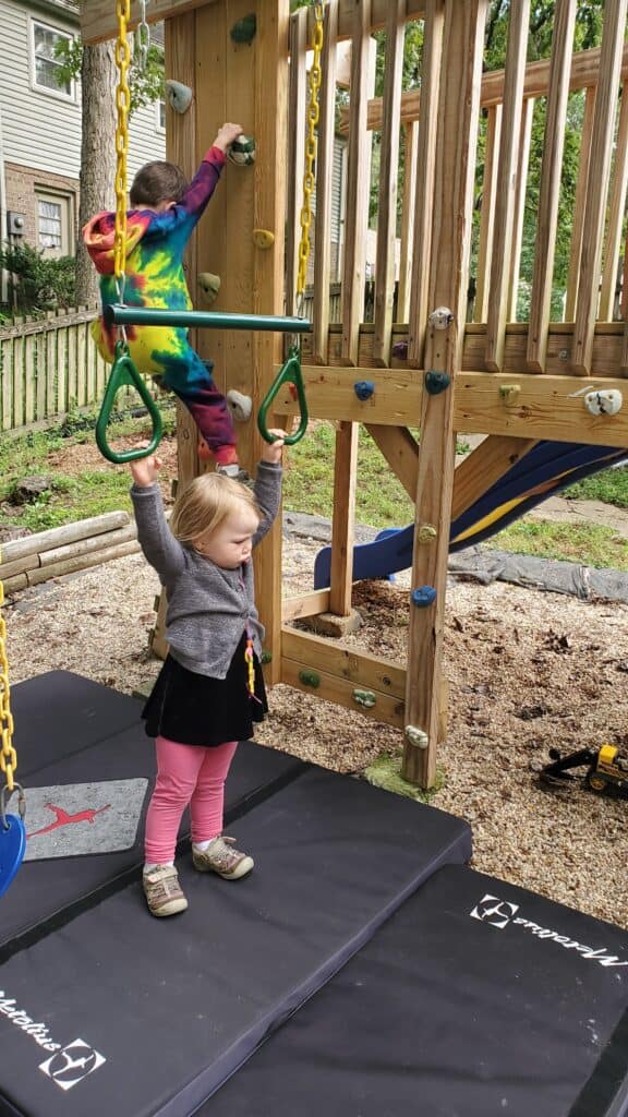 We do gross motor activities, aka, EXERCISE every single day in our homeschool preschool rhythm.