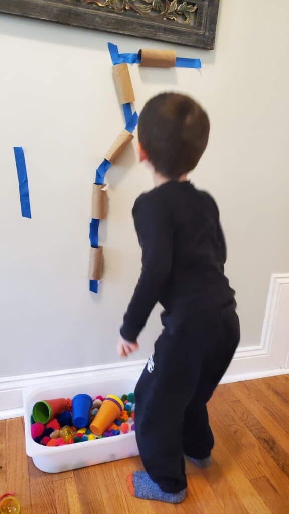 He drives his STEM activities not me- in our play-based homeschool preschool, I follow his interests, and weave them into our daily homeschool schedule.