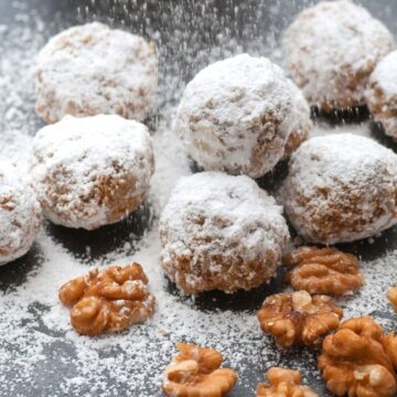 Vegan Snowball Cookie recipe! No butter gluten free snowball cookies for Christmas!